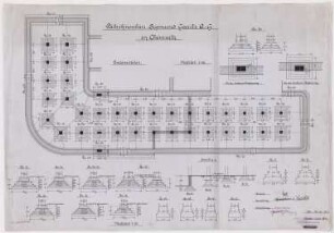Fabrik Sigmund Goeritz AG, Chemnitz: Fundamentplan 1:100