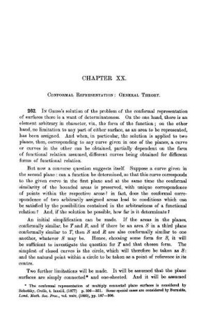 Chapter XX. Conformal Representation: General Theory.