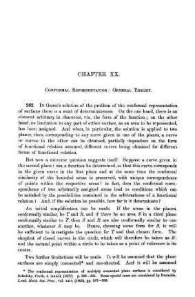 Chapter XX. Conformal Representation: General Theory.