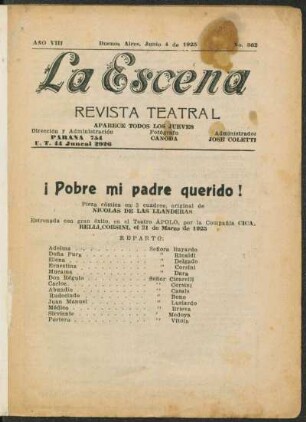 ¡Pobre mi padre querido! : pieza cómica en 3 cuadros