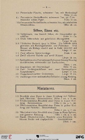 Miniaturen (Nr. 122-134)