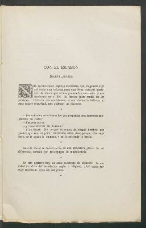 Con el eslabón : Noveno apéndice