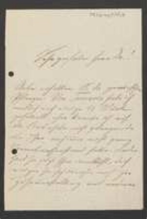 Brief von Hermann Stadler an Unbekannt
