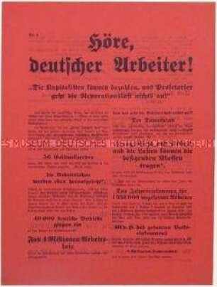 Aufruf des Reichsausschusses für das Deutsche Volksbegehren zur Teilnahme am Volksbegehren gegen den Young-Plan 1929