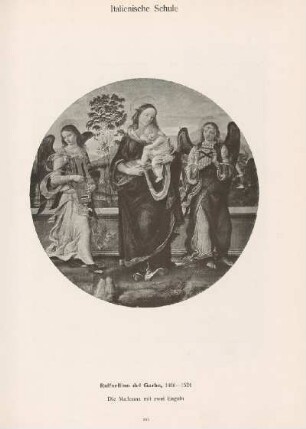 Die Madonna mit zwei Engeln