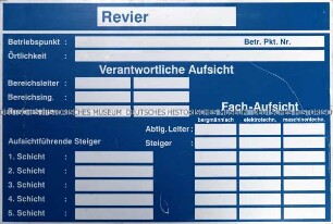 Hinweisschild: Revier...
