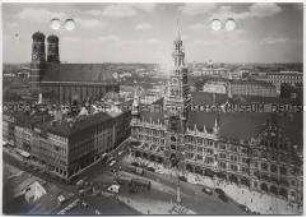 München, Dom zu Unserer Lieben Frau (Frauenkirche) und Rathaus
