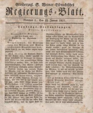 Nr. 5 : 23. Januar 1821