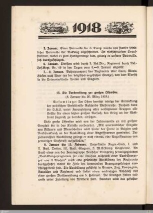 15. Die Vorbereitung zur großen Offensive