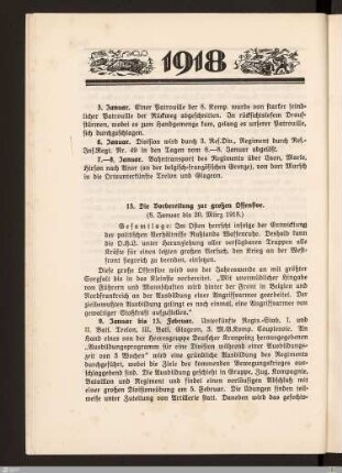 15. Die Vorbereitung zur großen Offensive