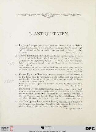 B. Antiquitäten (Nr. 41-72)