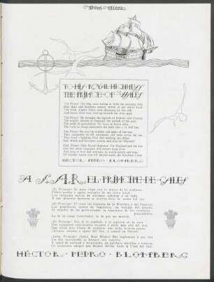 A S.A.R. el Príncipe de Gales - To His Royal Highness The Prince of Wales