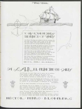 A S.A.R. el Príncipe de Gales - To His Royal Highness The Prince of Wales