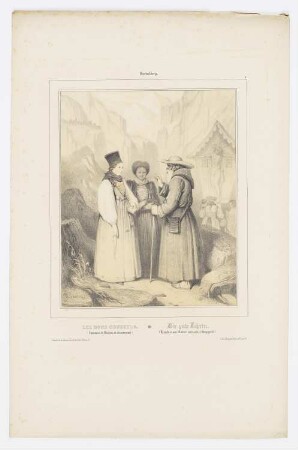 Les bons conseils (Costumes de Bludenz et des environs), Blatt 8 der Folge "Souvenirs du Tyrol, du Vorarlberg et de la haute Bavière"