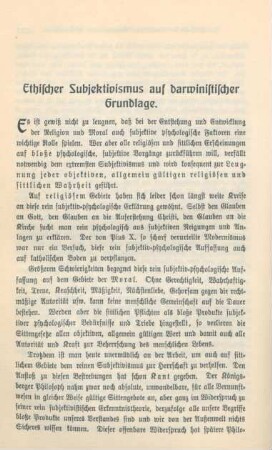388-400 Ethischer Subjektivismus auf darwinistischer Grundlage