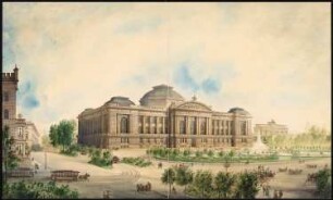 Reichstag, Berlin Zweiter Wettbewerb: Perspektivische Ansicht (Königsplatz)