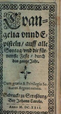 Evangelien und Episteln auf alle Sonntag