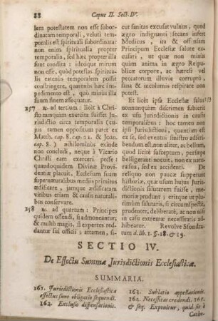 Sectio IV. De Effectu Summae Jurisdictionis Ecclesiasticae.