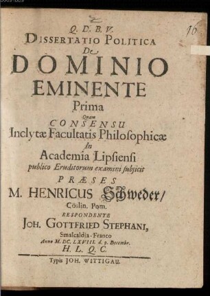 Disp. polit. de dominio eminente Ima