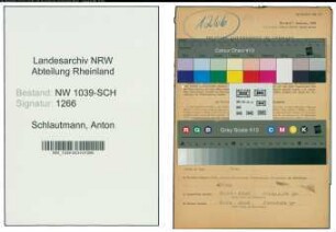Entnazifizierung Anton Schlautmann , geb. 15.01.1895 (Baeckermeister)
