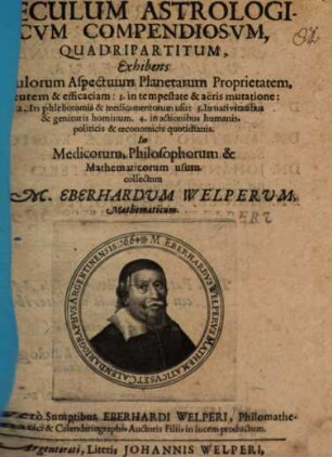 Speculum astrologicum compendiosum quadripartitum