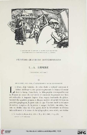 3. Pér. 39.1908: L.-A. Lepère, 3 : peintres-graveurs contemporains