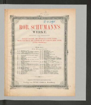 Serie 5, op. 72: Vier Fugen in d-Moll, f-Moll, F