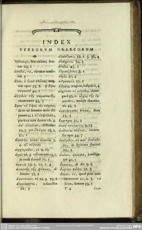 Index Verborum Graecorum
