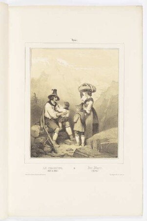 Le chasseur, Blatt 3 der Folge "Souvenirs du Tyrol, du Vorarlberg et de la haute Bavière"