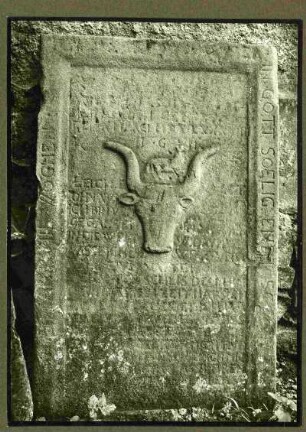 Grabstein eines Metzgers um 1600