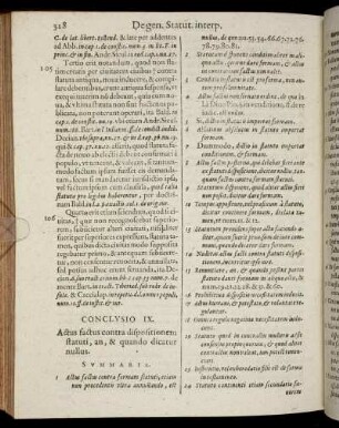 Conclusio IX. Actus factus contra dispositionem statuti, an, & quando dicatur nullus.
