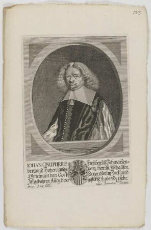 Bildnis des Iohan Onuphrius II., Freiherr zu Schwarzenberg