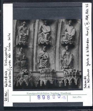 Reims, Kathedrale: Nordquerhaus, Sixtusportal, linke Archivolten