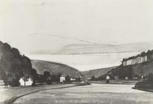 Elblandschaft, Sächsische Schweiz : Aquarell, 24,6 x 34,8 cm, bez. u. dat. 1932, Dresden, Kupferstich-Kabinett, SKD