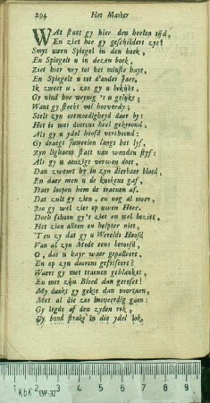 [Hier op een snaerken van de Poesie.]
