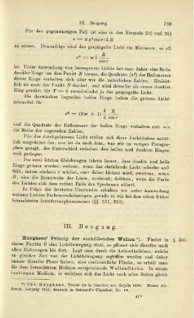 III. Beugung.