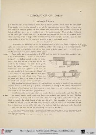 V. Description of Tombs