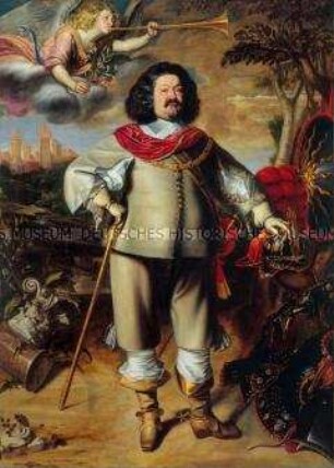 General Octavio Graf Piccolomini Piere de Arragona (1599-1656), Herzog von Amalfi als Hauptbevollmächtigter während des Nürnberger Friedenskongresses 1650/51