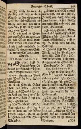 941-952, Von der Erscheinung Christi; ... (949 - 960)