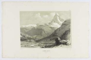 Le Mont Servin, Blatt 4 der Folge "Zwölf Ansichten von Monte Rosa und Vispertal"