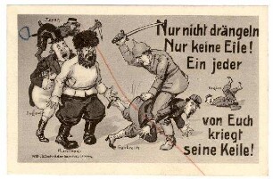 Nr. 74: Nur nicht drängeln- ..., etwas veränderter Text (verboten)