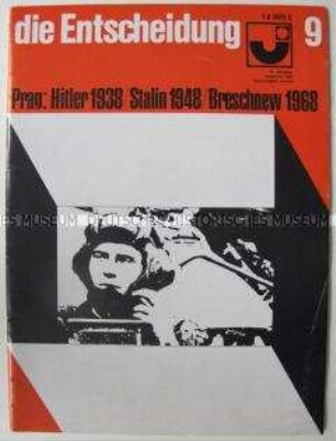 Monatszeitschrift der Jungen Union "die Entscheidung" zur militärischen Intervention des Warschauer Vertrages in der CSSR