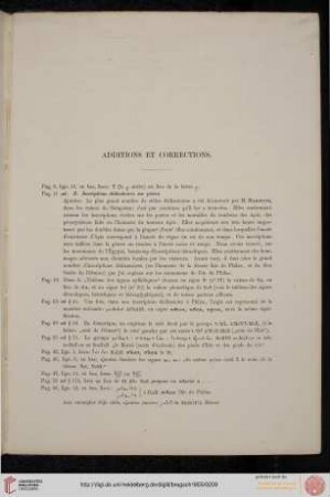 Additions et corrections