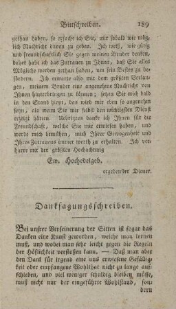 Danksagungsschreiben