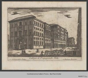 Venuti, Ridolfino: Accurata e succinta descrizione topografica e istorica di Roma moderna : Vedute des Palazzo di Propaganda Fide in Rom