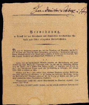 Entstehung und Entwicklung der Anstalt / Organisation der Lehranstalt 1818-1820 [18]