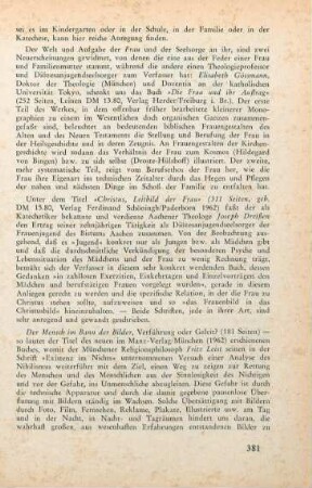 381-382 [Rezension] Leist, Fritz, Der Mensch im Bann der Bilder