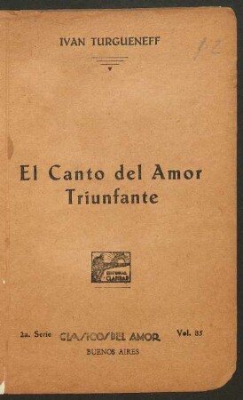 1922003500: El canto del amor triunfante