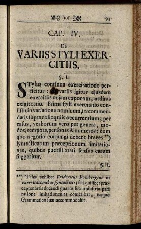 Cap. IV. De Variis Styli Exercitiis