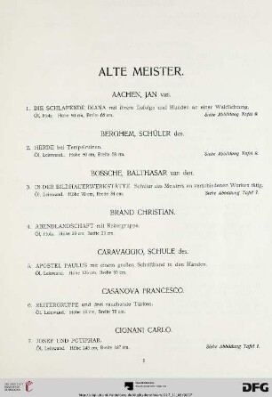 Alte Meister (Nr. 1-79)